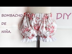 Como hacer un bombacho de niña. Moda y costura infantil.