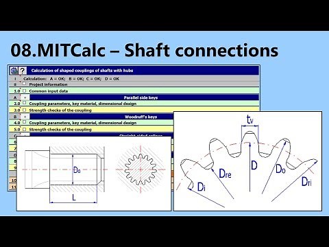 Shaft Connection - Involite Spline Calculation and Design (MITCalc-08)