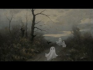 Moody Halloween Ghost Art & Autumn TV Screensaver | 3 Hour No Music - No Ads | Cozy Fall Ambience