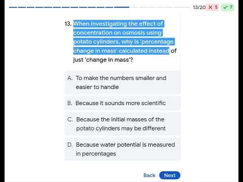 Solving IGCSE Biology 100 Quizs