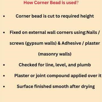 Corner Bead in Construction | What Is It? Why & How It’s Used | Explained with Pictures