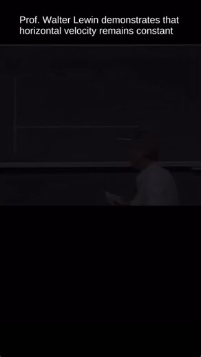 Explain everything 🧠 on Instagram: "Walter Lewin’s horizontal motion experiment demonstrates a fundamental principle of classical mechanics: the independence of horizontal and vertical motion (inertia). In this experiment, a ball is launched vertically upward from a machine moving horizontally at constant velocity. Despite the machine’s motion, the ball falls back into it, illustrating that horizontal velocity does not affect vertical free fall. Unlike everyday intuition (where the machine migh