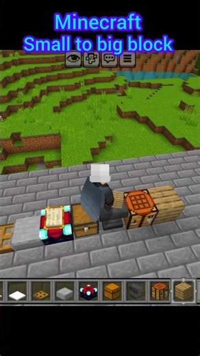 Minecraft small to big block 😔 #minecraft #gaming #voice
