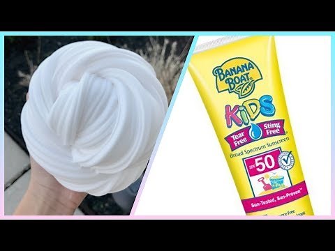 No Glue Sunscreen Slime Recipe!!