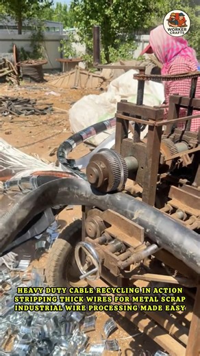 Fast Scrap Metal Recovery From Old Cables | Industrial Cable Stripping Process | Wire Recycling