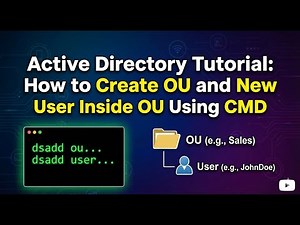 How to Create OU and Create New User Inside OU Using CMD ! Works Server 2016 to Server 2025