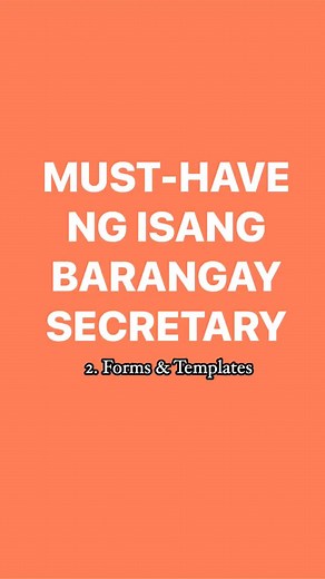 Must-Have Ng isang Barangay secretary Forms and Templates | Barangay Secretary