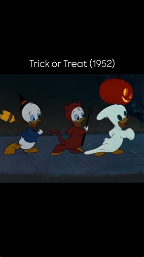 Disney History on Instagram: "Trick or Treat is one of Disney’s most iconic shorts. When Donald Duck gives his nephews too much trick and not enough treat, Witch Hazel steps in to help them enact a little revenge on their stingy uncle. This one’s available on @disneyplus"
