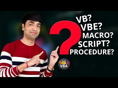 VB VBA the same? Visual Basic Editor ? Difference between a Macro and VBA?