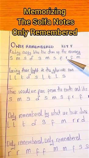 75K views · 1.5K reactions | Memorizing The Solfa Notes, Episode 104: Only Remembered, Piano Tutorial/Solfa Notes And lyrics. #hymn #Praise #raggae #piano #christian #solfanotes #keyboard #pianotutorial #hiddentreasuresounds | HiddenTreasure Sounds | Facebook