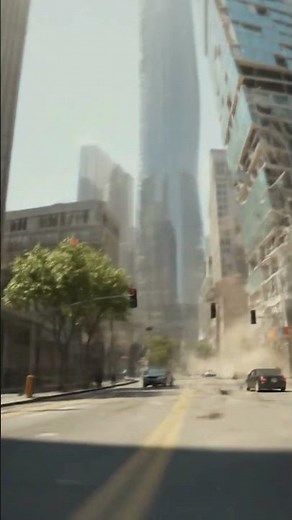 Thrilling Scene: Earthquake Shakes City! 🏚 #Short