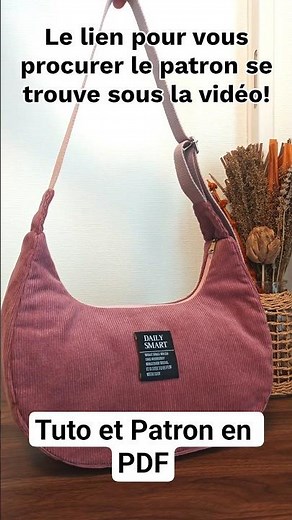 Coudre #Sac Hobo #croissant en #velours #patroncouture #couture - #couturefacile #tutocouture #diy