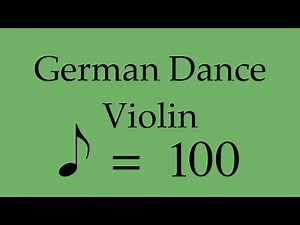 Suzuki Violin Book 5 | German Dance | Piano Accompaniment | 100 BPM