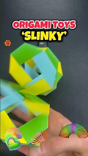 Origami Easy Paper Fidget Toys Slinky (Jo Nakashima) Tutorial #papertoy #origami #origamiart #shorts