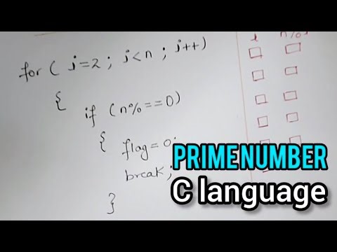 Prime number program in c