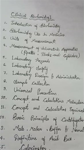 Biochemistry Dmlt syllabus #paramedical#dmlt #upsmfac #medical#students#syllabus#biochemistry #short