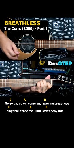 22K views · 522 reactions | Breathless - The Corrs (2000) Easy Guitar Chords Tutorial with Lyrics Part 1 REELS  #DocOtepGuitarTutorial | Doc OTEP Studio | Facebook