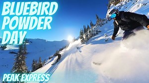 Clear skies and fresh snow at Peak Express