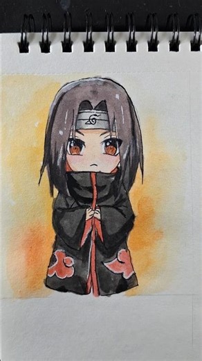 I Draw Itachi in cute style😭🥰 #shorts #itachi #fanart