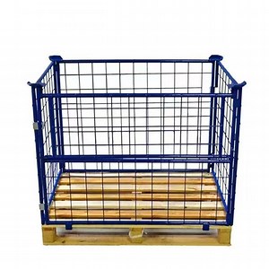 [Hot Item] Wire Mesh Cage Pallet Warehouse Storage Rack Heavy Duty Stack Rack