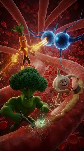 Garlic, Carrot & Broccoli Working Inside Your Body! 🥦🥕🧄 | Boost Immunity & Health