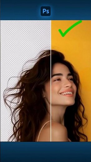 ✨ Remove Background from Hair in Photoshop | Easy Tutorial #designhacklab_fx