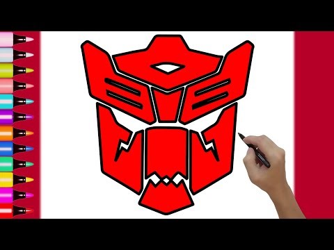 How to Draw Transformers Dinobot Logo - Drawing Autobots