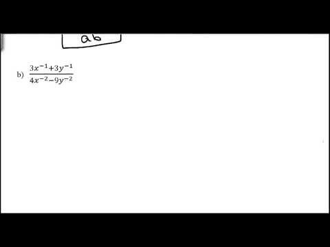 Simplifying Complex Fractions - With Negative Exponents - 7.7