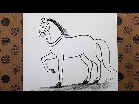 How to Draw Horse Drawing Easy Step by Step, Drawing Hobby Animal Drawings