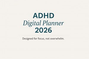 ADHD Digital Planner 2026 | Daily Weekly Monthly Planner for Focus - Etsy