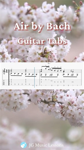 Air by J.S. Bach with guitar tabs 🎸