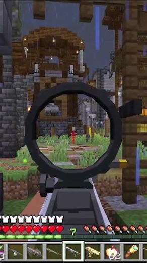 Minecraft Head shooting Sniper gun #minecraft