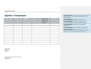 Training Program [ISO 9001 templates]