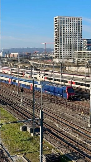 Coupled DPZ trains passing Zürich Hardbrücke 🇨🇭