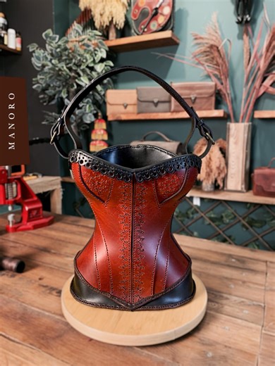 Leather Corset Bag, Lace up Bustier Purse, Embroidered Artisan Statement Bag - Etsy