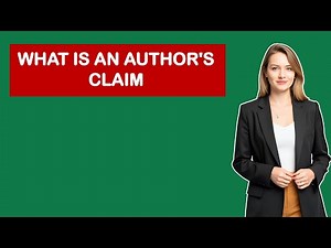 what is an author's claim