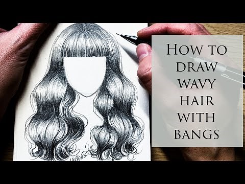 How to draw wavy hair with bangs! Relaxing and Drawing tutorial step by step with narrative
