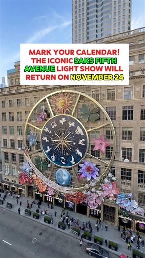 New York City Iconic The Saks Fifth Avenue light show is returning for the 2025 holiday season, starting with an opening ceremony on November 24, 2025. #thenycwalkingshow #Christmas #newyork #newyorkcity #christmaslights #saksfifthavenue ⭐️ When: Opens November 24, 2025, and runs nightly through early January 2026 ⭐️ Time: Approximately 5 p.m. to 11 p.m., repeating every 10 minutes ⭐️ Where: The facade of the Saks Fifth Avenue flagship store at 611 Fifth Avenue, New York City ⭐️ Cost: Free and o