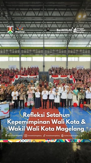 Pemerintah Kota Magelang on Instagram: "Di tahun pertama kepemimpinan @masdamar.magelang & @dr.sriharso.sps, Kota Magelang memulai langkah dengan membangun fondasi. Kini, arah semakin jelas. Program-program tidak lagi sekadar berjalan, tapi mulai ditajamkan. Dan semua ini tidak mungkin berjalan sendiri. Perlu dukungan masyarakat. Perlu kolaborasi semua pihak. Bersama, kita lanjutkan langkah. Untuk menjadikan Kota Magelang sebagai Kota perdagangan dan jasa yang harmonis, humanis, nyaman, dan berk