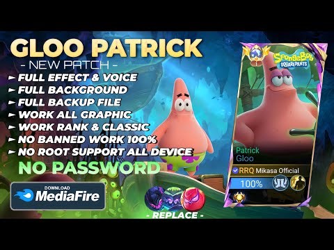 NEW Script Skin Gloo Patrick - Patrick No Password | Full Effect Voice | Patch Terbaru