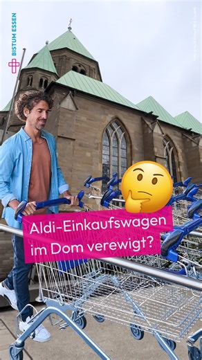 🛒 ⛪️ Ein Aldi-Einkaufswagen als ewiges Kunstwerk in unserem Dom? Was dran ist, siehst du hier! | Bistum Essen