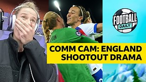 Commentary box scenes as England beat Sweden