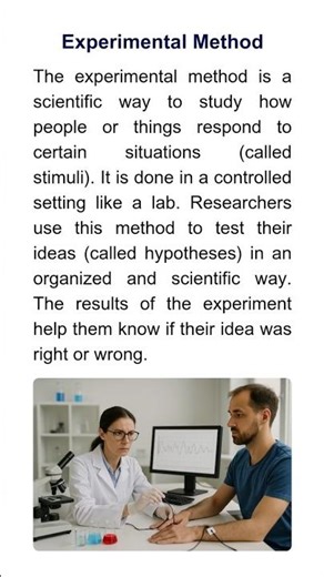 Experimental Method in research and their stages #psychology #video #viral