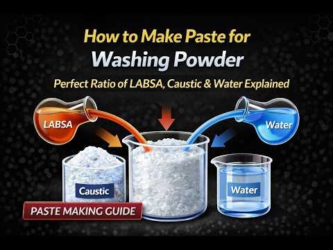 How to Make Paste for Washing Powder PERFECT RATIO OF LABSA, CAUSTIC AND WATER