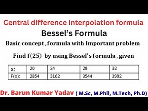 Bessel's interpolation formula | Interpolation | #besselformula