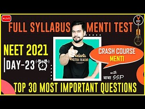 Top 30 Most Important NEET Physics Questions ( Full Syllabus Test ) #1 | NEET 2021 | Sachin Sir