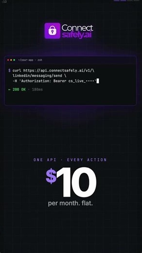 Linkedin ApI only in 10 dollors #connectsafely #linkedin
