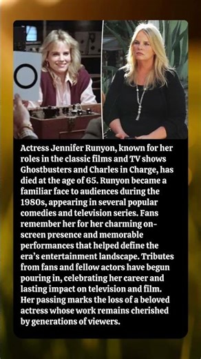 ‘Ghostbusters’ and ‘Charles in Charge’ Star Jennifer Runyon Dead at 65