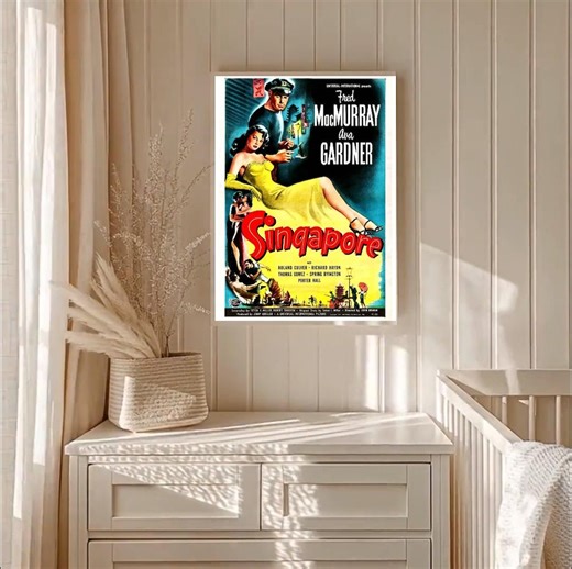 Singapore 1947 Vintage Movie Poster 1940s Ava Gardner Classic Hollywood Film Art Print Wall Decor - Etsy Australia