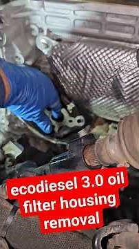 2017 Dodge ram 1500 3.0 ecodiesel oil filter housing replacement. the easy way! #DIY #JVFIX